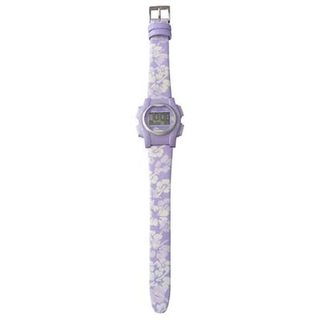 Global Assistive Devices Global Assistive Devices VM-LPL VibraLITE MINI Vibrating Watch with Purple Flower Band GAD-VMLPL